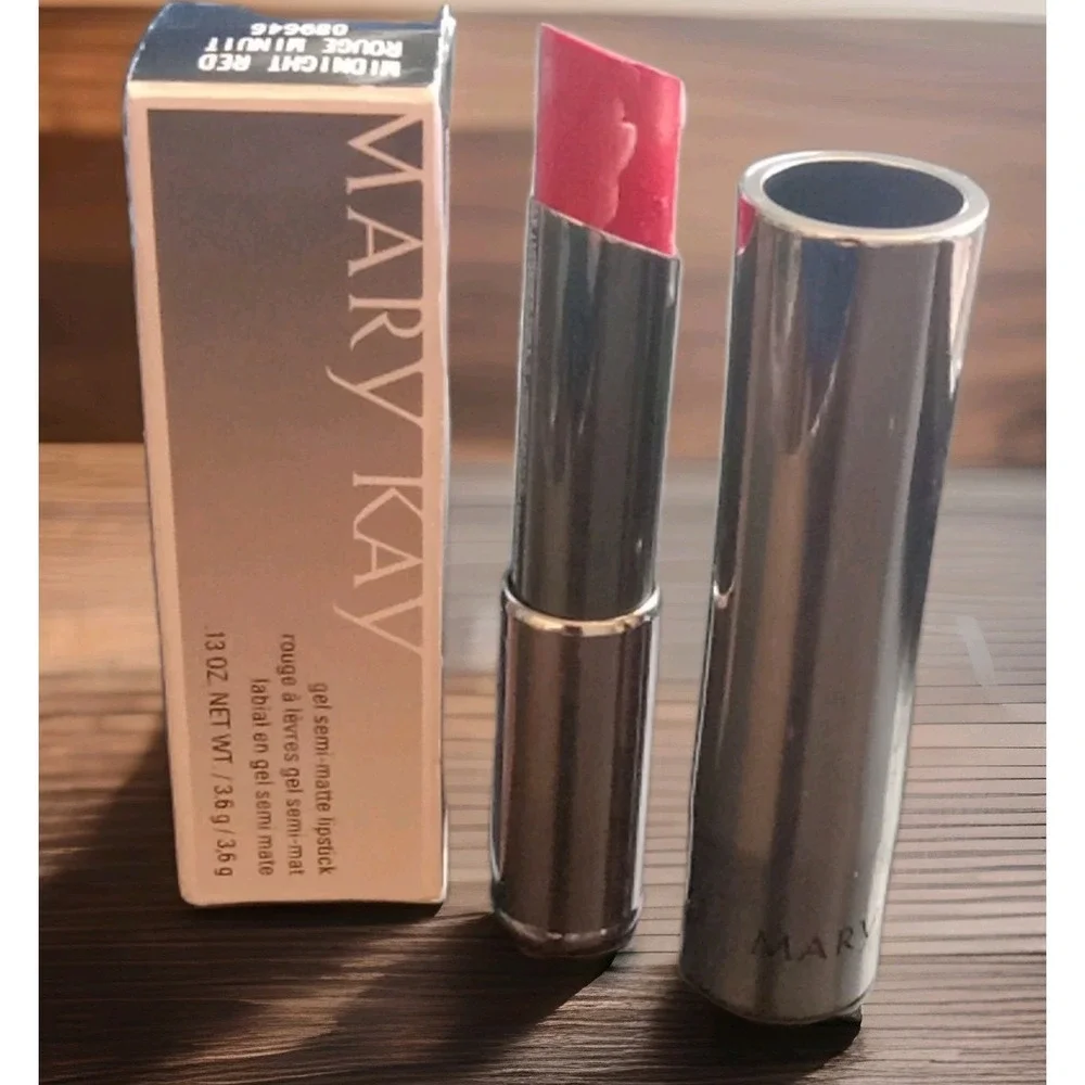 3 FOR $25 Mary Kay Gel Semi-Matte Lipstick – Midnight Red Full Size NIB